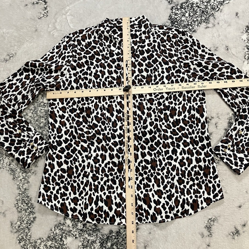 Talbots Leopard Print Button Down Blouse Womens S… - image 4